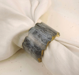 Resin Napkin Rings And Cloth Napkin Holder for Dining <b>Table</b> Use for Sale Grey Color <b>Epoxy</b> Resin Napkin Ring - Product Image 1