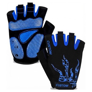 Guantes de Ciclismo sin Dedos, Guantes Deportivos Acolchados con Espuma Antichoque, Protección UV para Bicicletas y Pesca - Product Image 1
