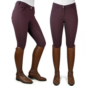 Qualité supérieure, impression silicone, couleur personnalisée, pantalon d'équitation pour femme, coupe classique, compression respirante, taille haute - Product Image 5