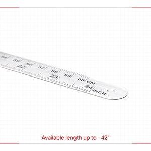 <b>Precision</b> Stainless Steel <b>Scale</b> for Accurate Industrial Measurement Durable Metal Ruler Available in Lengths Up To 42 Inch - Product Image 1
