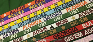 Sangle de sac perlée à la main personnalisée sangle de sac à main brodée en gros bandoulière personnalisée en perles de rocaille de l'équipe de Gameday College - Product Image 3