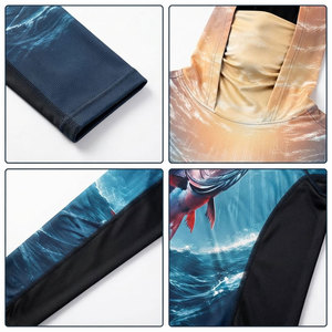 Maillot de bateau à manches longues et à capuche, designs personnalisés de qualité supérieure, approuvé UPF, et chemise pour tournoi de pêche - Product Image 6