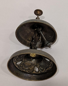 Antique Finish <b>Brass</b> Service <b>Bell</b> Decorative Floral Table <b>Bell</b> Vintage Hotel Reception Call <b>Bell</b> Restaurant Counter Desk Decor - Product Image 2