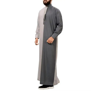 Robes Jubba pour hommes du Moyen-Orient, personnalisées, à prix abordable, ornées de perles, décontractées, en polyester filé rouge léger et respirant, extensible dans les quatre sens, pour l'été - Product Image 3