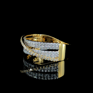 Anillo de Compromiso Clásico de Diamantes Naturales en Oro Amarillo de 18k Certificado para Mujer, Corte Brillante Redondo, de Lujo - Product Image 3