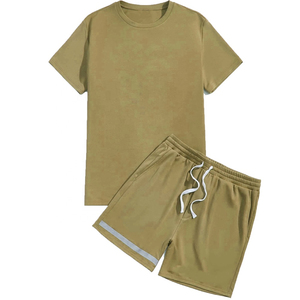 Ensemble de shorts grande taille pour hommes, survêtement d'été surdimensionné L-5XL, vente en gros, personnalisable OEM, ensemble de shorts grande taille et très extensibles pour hommes - Product Image 5