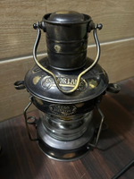 Élégante lanterne nautique en laiton de 14 pouces, motif ancre, style artisanal, lampe à huile suspendue en métal, impression numérique, décoration d'intérieur, cadeau