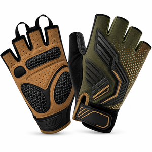 <b>Half</b> Finger Weight Lifting Gloves PU Material Breathable Non <b>Slip</b> Unisex Outdoor Activities Hook And Loop Closure - Product Image 3