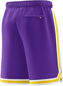 Shorts de basketball personnalisés pour homme, coupe ample, sublimation, toile sportive, 100% polyester, écologiques, séchage rapide, taille élastique - Product Image 4