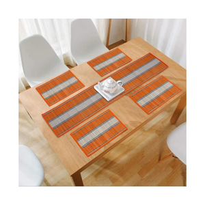 Red And White Checkered Rectangle Placemat Cotton 13x18 Inches 200 GSM GOTS Certified Woven <b>Table</b> Mat Home Use Washable Plaid - Product Image 4