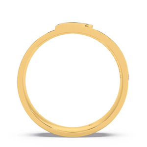 แหวนเพชรทรงกลมสองสีทันสมัยสำหรับผู้ชาย - Product Image 1