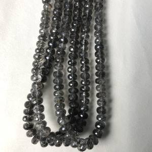Cuentas facetadas de rutilo negro 100% naturales, certificadas por IGI, grado AAA, de 5mm-8mm, piedra de fuego negra, gemas vivaaz Jaipur - Product Image 1