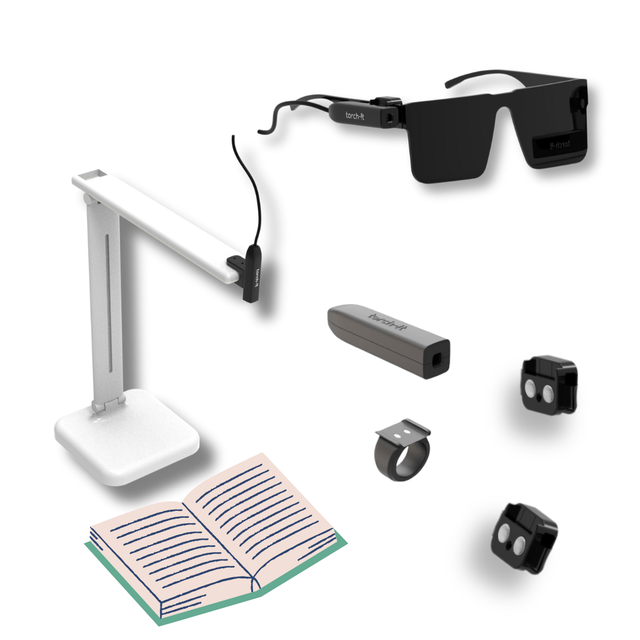Jyoti AI Pro Smart AI Glass All-in-One Vision Care Equipment with AI Ring & AI Reader for Visually Impaired