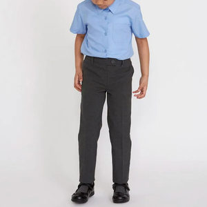 Chemises à manches courtes bleu clair pour filles Uniforme scolaire Chemise d'uniforme pour élèves du primaire avec poche - Product Image 3