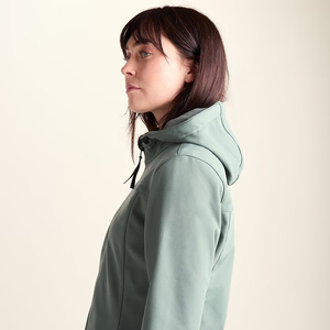 Women Softshell <b>Jacket</b> Hooded <b>Waterproof</b> Breathable Windproof <b>Fleece</b> <b>Lined</b> Zipper Closure Woven Solid Outdoor Winter Spring Coat - Product Image 3