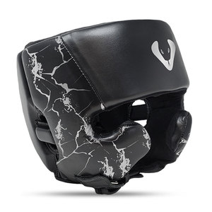Black Thunder Boxing <b>Head</b> Guard Leather MMA Muay Thai Sparring Protective Headgear <b>Training</b> Helmet - Product Image 2