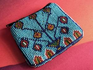 Floral Handmade Beaded Bohemian Style Coin <b>Pouches</b> Zipper Closure Eco-friendly Artisan Made Hand Embroidery Seed Beads Trendy - Product Image 5