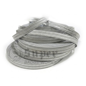 OEM Luxury Fancy Silver Braid Ribbon Lace Trim French <b>Tape</b> Tresse Gallon Customized Rank Braids Eco-Friendly High Quality Lace - Product Image 4