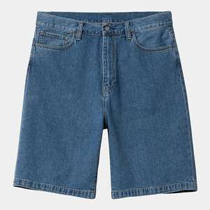 Shorts en jean pour hommes, coupe ample, denim délavé - Product Image 1
