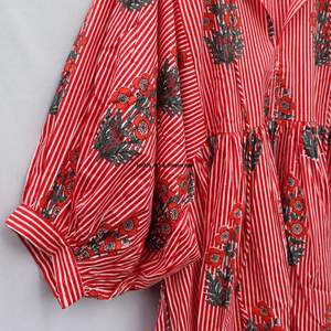 Beautiful floral Cotton <b>Block</b> <b>Printed</b> dress Dress For Casual wear Hand <b>Block</b> <b>Printed</b> Dress - Product Image 3