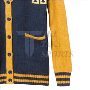 Cardigan unisexe d'hiver respirant à motif patchwork en dentelle, col en V, bouton unique, anti-plis, personnalisable en laine/nylon - Product Image 6