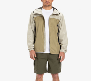 Veste coupe-vent décontractée pour homme, grande taille, personnalisée, en polyester noir, avec col montant et fermeture éclair, imperméable pour l'été - Product Image 5
