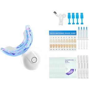 Kit Sbiancante per Denti a LED con 32 Luci Acceleratrici, Strisce Sbiancanti, Penne, Gel, Siringhe, Vassoio a U, Sbiancamento Dentale Wireless - Product Image 1