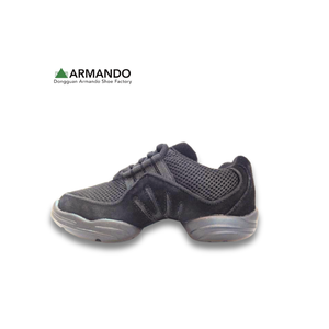 Zapatos de baile baratos en stock para hombre, de lona elástica, estilo jazz, suela blanda, color negro, para entrenamiento y baile. - Product Image 2