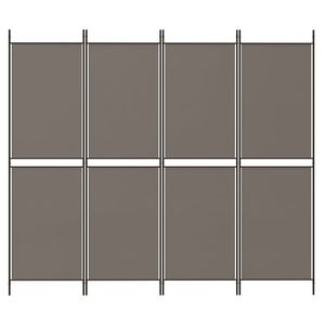 Divisor de habitación de 4 paneles antracita 78,7 "x 70,9" Pantallas de tela y divisores de habitación - Product Image 3