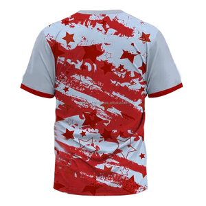 Maillot de football pour hommes grandes tailles, col rond, manches courtes, coupe automatisée, séchage rapide, respirant, léger, imperméable, 100% coton - Product Image 2