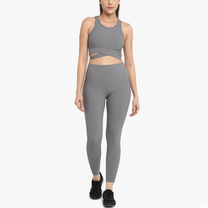 Conjunto de Ropa Deportiva con Logotipo Personalizado, Pantalones de Yoga, Leggings, Sujetador Deportivo, Conjunto de Yoga para Mujer, Transpirable, Sin Costuras, Servicio OEM - Product Image 1
