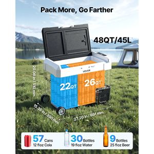 Frigorifero Elettrico a Compressore DC 12/24V AC100-240V per Auto e Camion, Controllo APP, -4°F a 68°F - Product Image 4