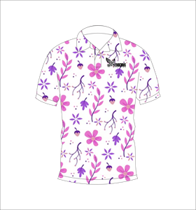 Polo Personalizado con Diseño Floral Rosa, Polo de Golf Sublimado de Manga Corta, Ropa Deportiva Casual para Equipos - Product Image 2