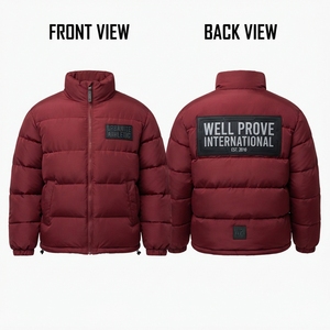 Premium 300 GSM Polyester/Nylon Quick Dry Breathable <b>Puffer</b> <b>Jacket</b> Mustard <b>Yellow</b> Front/Back Logo Warm Winter - Product Image 3
