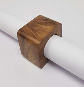 Bamboo Durable Classic Flower <b>Wreath</b> Napkin <b>Ring</b> 2.5cm Width Fruit Buckle for Party Wedding and New Year Decorations - Product Image 1