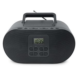 Portable FM Radio with LCD Display Built-In Speaker AC Powered Plastic Body Black Color - Product Image 2