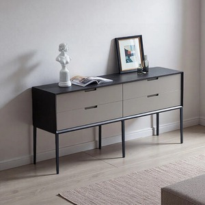 Support de couloir moderne en fer avec design combiné, forme rectangulaire élégante, cadre fin pour hôtel et salon, meuble d'appoint - Product Image 6