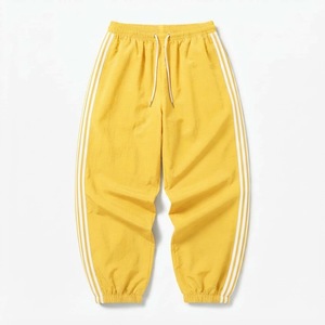 Custom Activewear <b>Men</b> Loose Fit Windbreaker <b>Joggers</b> Breathable <b>Nylon</b> Triple Stripe Baggy Track Pants - Product Image 1