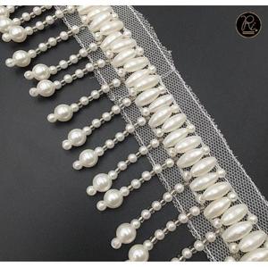 Adorno de flecos con borlas de cuentas de 6 pulgadas, aplique de cristal, borla de diamantes de imitación para vestido, compre directamente del proveedor - Product Image 1