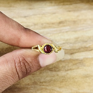Trendy High Demand Garnet <b>Ring</b> Twisted Pattern Brass <b>Ring</b> 18k Gold Plated <b>Statement</b> <b>Ring</b> Modern Design Wholesale <b>Ring</b> For Women - Product Image 6
