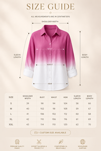 Camisa Tie Dye para Mujer - Blusa Casual de Manga Larga con Efecto Ombré, Camisas Holgadas de Algodón Texturizado con Botones - Product Image 3