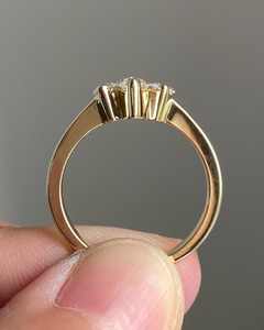 Anillo de Boda de Lujo en Oro Sólido de 10K, 14K y 18K con Diamantes Cultivados en Laboratorio HPHT, Joyería Fina, Anillo de Compromiso con 3 Diamantes CVD Cultivados en Laboratorio - Product Image 5