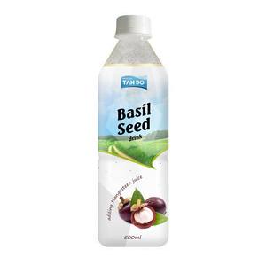Vente en gros de boissons aromatisées aux graines de basilic en bouteille PET de 500 ml, boisson naturelle, fournisseur OEM, étiquette privée, provenance du Vietnam, haute qualité - Product Image 4