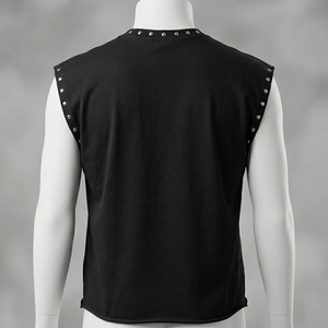 Débardeur personnalisé à motif graphique et strass, 100 % coton jersey, sans manches, imprimé, unisexe, streetwear, mode, OEM, séchage rapide - Product Image 2
