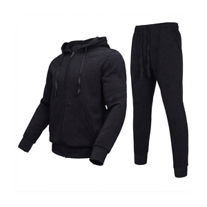 Survêtement d'hiver en molleton de coton multicolore avec fermeture éclair et poches, vente en gros personnalisée, approvisionnement mondial, ensemble décontracté uni - Product Image 5