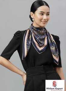 Foulards carrés en soie légers Impression numérique personnalisée Tissu de qualité supérieure Accessoires élégants Parfait pour les commandes en gros - Product Image 4