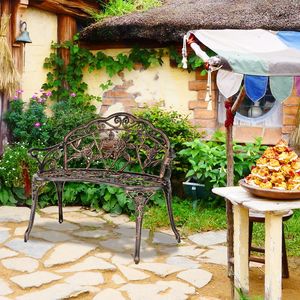 Sedia XH Leisure Rose in Alluminio Pressofuso da 38,5 Pollici per Decorazione Esterna di Cortili, Parchi e Panchine da Giardino - Product Image 6