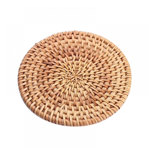 Round Rattan Trivets Pot At Affordable Price Handmade Natural Rattan <b>Coasters</b> for <b>Drinks</b> Wicker Boho Trivet Best Price - Product Image 3