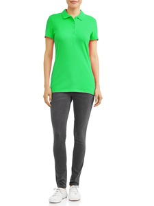 Polo d'été 2026 pour femme, manches courtes, en coton respirant, col personnalisé, coupe ajustée, pour le golf - Product Image 2