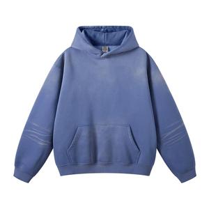 Sudaderas con capucha 100% algodón con efecto lavado, 600GSM de alta densidad - Product Image 3